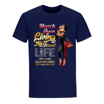 LIVING MY BLESSED LIFE RED MARCH UNISEX SHIRT