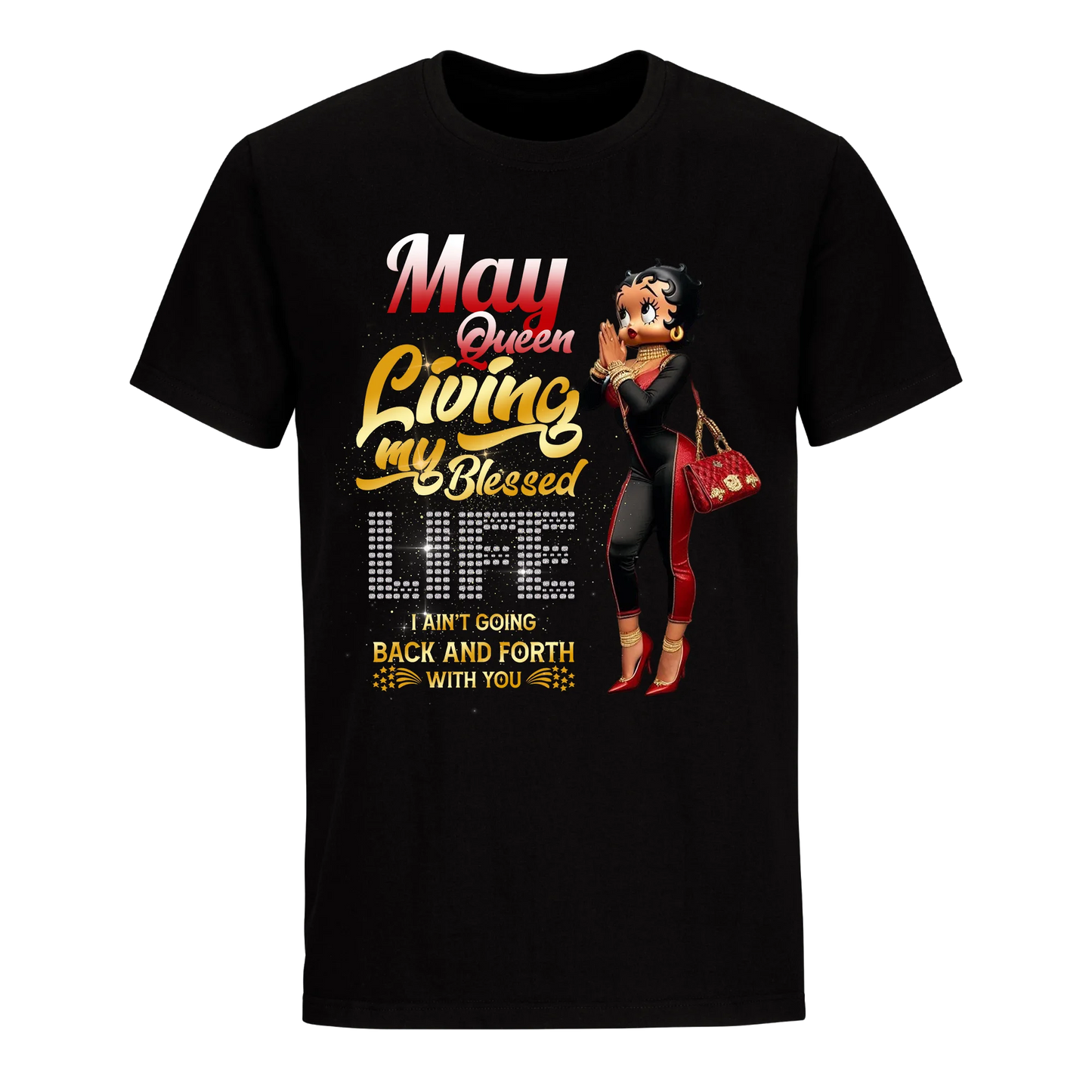 LIVING MY BLESSED LIFE RED MAY UNISEX SHIRT