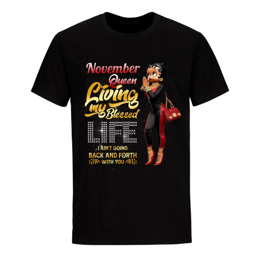 LIVING MY BLESSED LIFE RED NOVEMBER UNISEX SHIRT