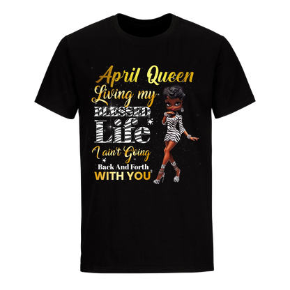 LIVING MY BEST LIFE ZEBRA APRIL UNISEX SHIRT