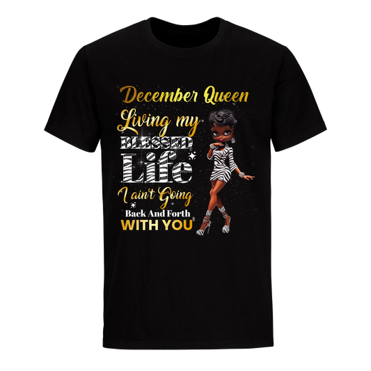 LIVING MY BEST LIFE ZEBRA DECEMBER UNISEX SHIRT