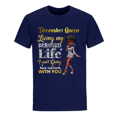 LIVING MY BEST LIFE ZEBRA DECEMBER UNISEX SHIRT