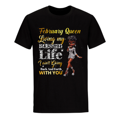 LIVING MY BEST LIFE ZEBRA FEBRUARY UNISEX SHIRT