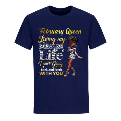 LIVING MY BEST LIFE ZEBRA FEBRUARY UNISEX SHIRT