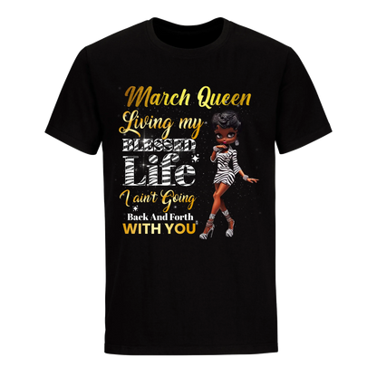 LIVING MY BEST LIFE ZEBRA MARCH UNISEX SHIRT