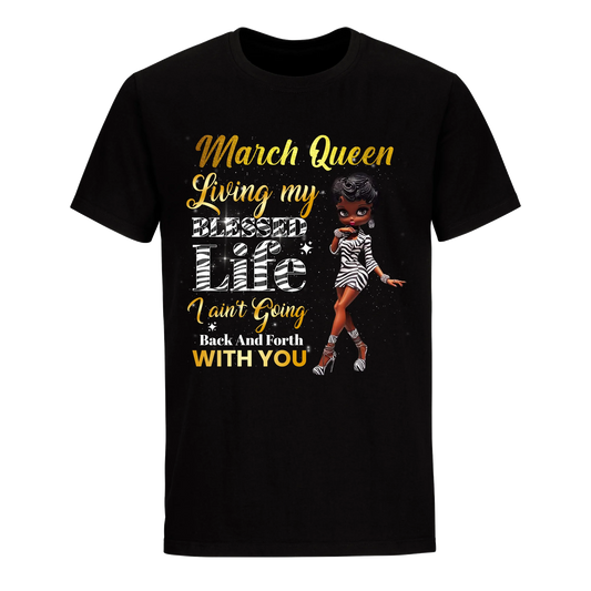 LIVING MY BEST LIFE ZEBRA MARCH UNISEX SHIRT