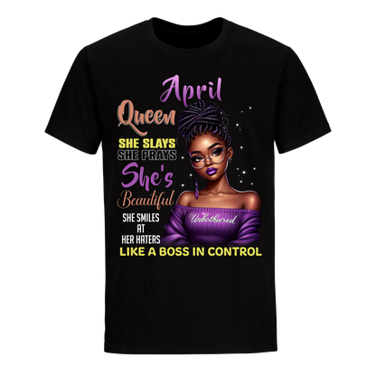 A BOSS IN CONTROL APRIL UNISEX SHIRT