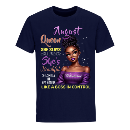 A BOSS IN CONTROL AUGUST UNISEX SHIRT