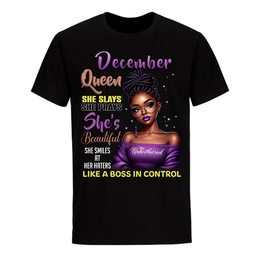 A BOSS IN CONTROL DECEMBER UNISEX SHIRT