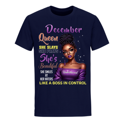 A BOSS IN CONTROL DECEMBER UNISEX SHIRT