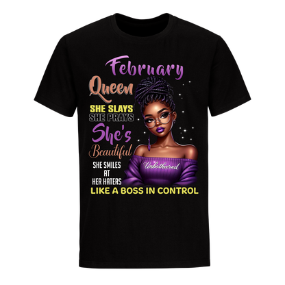 A BOSS IN CONTROL FEBRUARY UNISEX SHIRT