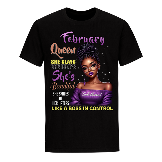 A BOSS IN CONTROL FEBRUARY UNISEX SHIRT