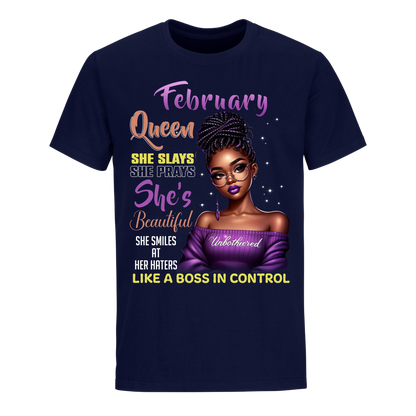 A BOSS IN CONTROL FEBRUARY UNISEX SHIRT