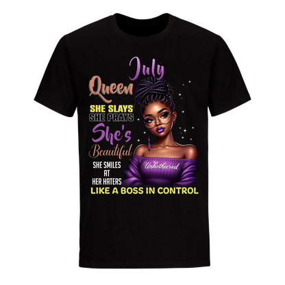 A BOSS IN CONTROL JULY UNISEX SHIRT