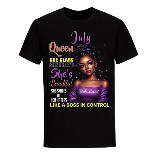 A BOSS IN CONTROL JULY UNISEX SHIRT