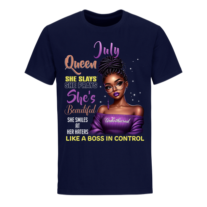 A BOSS IN CONTROL JULY UNISEX SHIRT