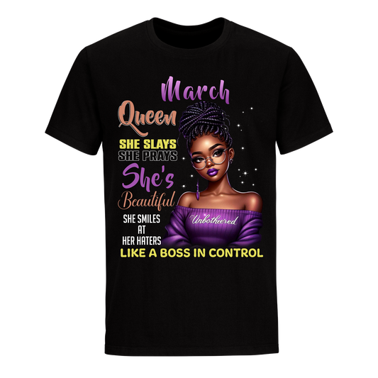 A BOSS IN CONTROL MARCH UNISEX SHIRT