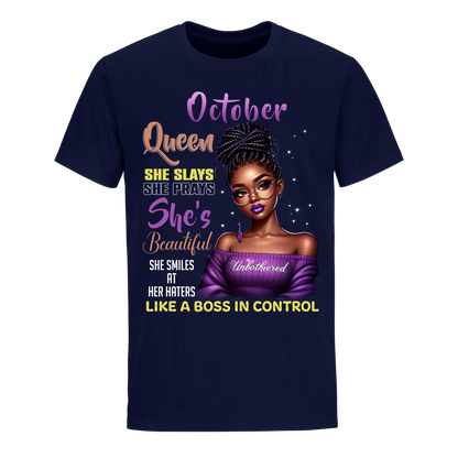 A BOSS IN CONTROL OCTOBER UNISEX SHIRT