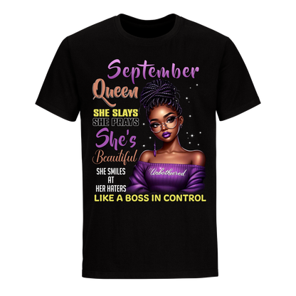 A BOSS IN CONTROL SEPTEMBER UNISEX SHIRT