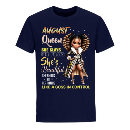 THE BOSS IN CONTROL AUGUST UNISEX SHIRT