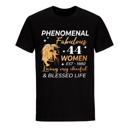 PHENOMENAL FABULOUS 44TH 1980 UNISEX SHIRT