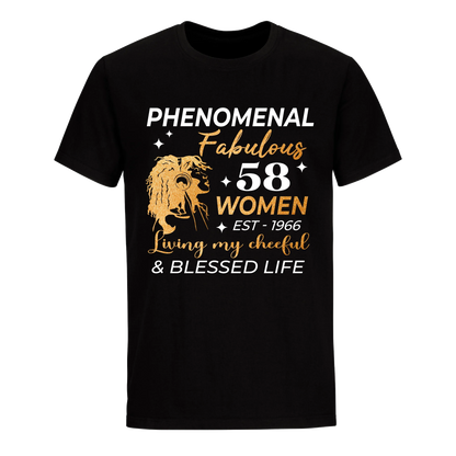 PHENOMENAL FABULOUS 58TH 1966 UNISEX SHIRT