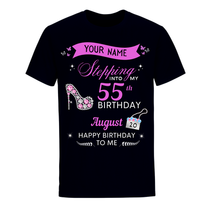AUGUST PERSONALIZABLE BIRTHDAY STEP SHIRT