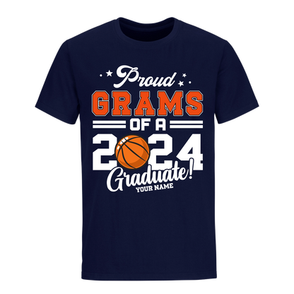 Proud Grams Of A 2024 Graduate with Name Unisex Shirt