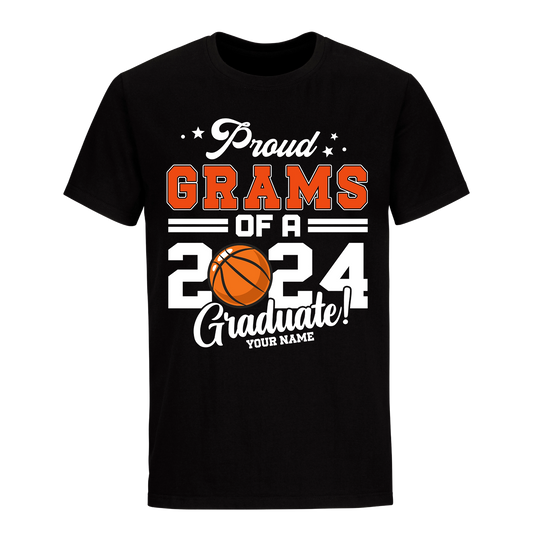 Proud Grams Of A 2024 Graduate with Name Unisex Shirt