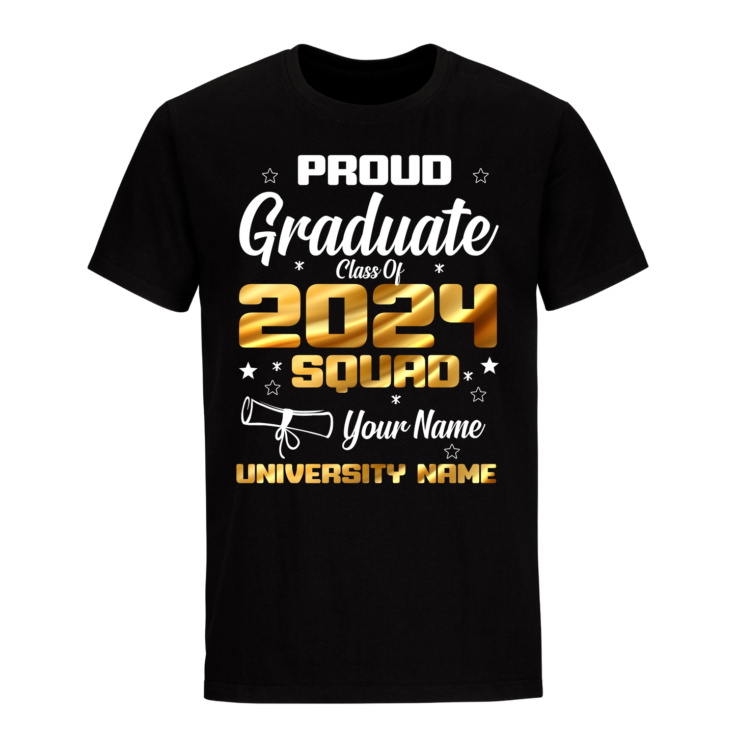 Proud Self Of A 2024 Graduate with Name Unisex Shirt D11