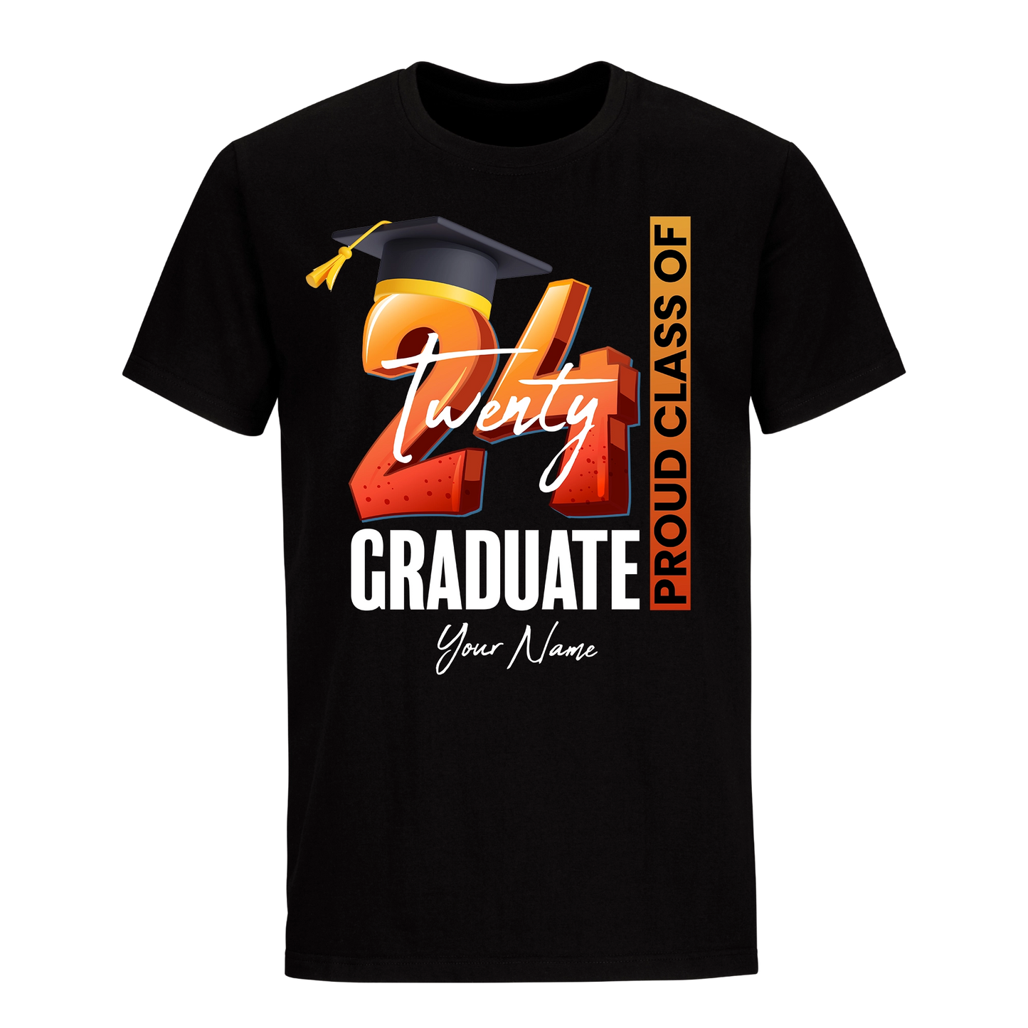 Proud Self Of A 2024 Graduate with Name Unisex Shirt D2