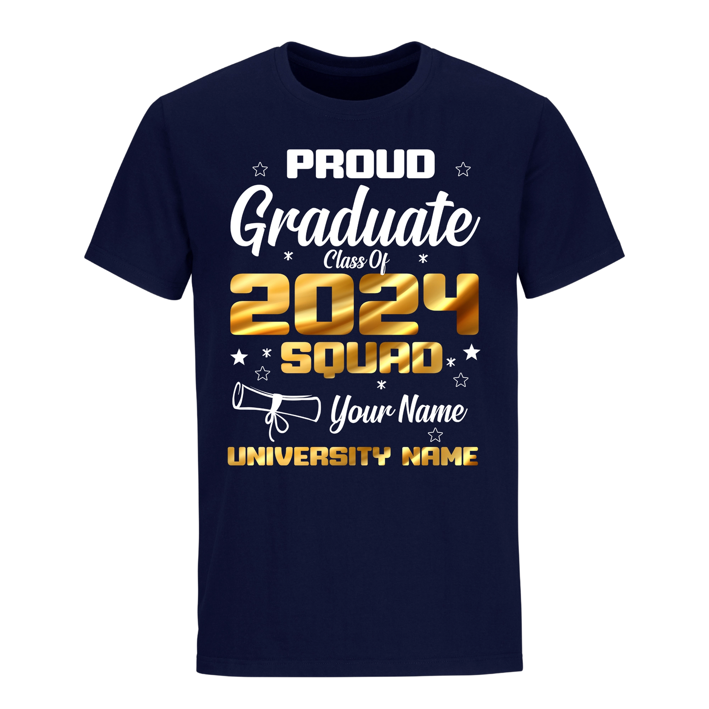 Proud Self Of A 2024 Graduate with Name Unisex Shirt D11