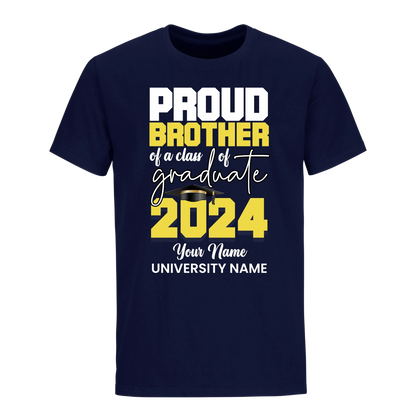 Proud Brother Of A 2024 Graduate with Name Unisex Shirt D5