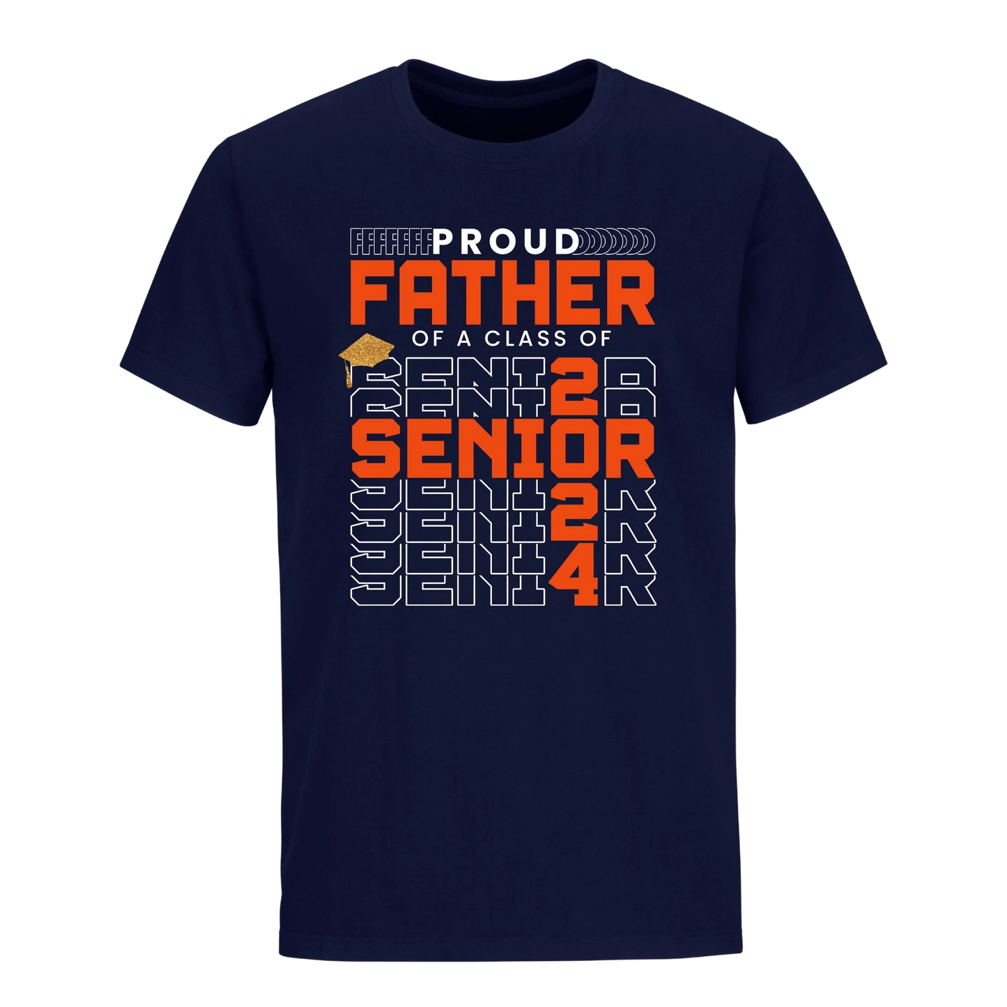 Proud Father Of A 2024 Graduate with Name Unisex Shirt D14