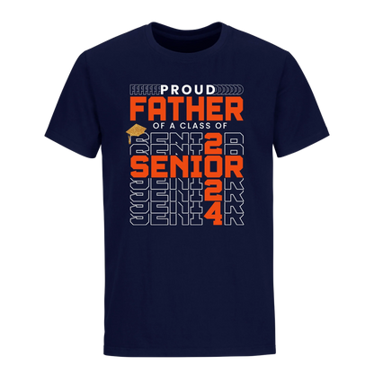 Proud Father Of A 2024 Graduate with Name Unisex Shirt D14