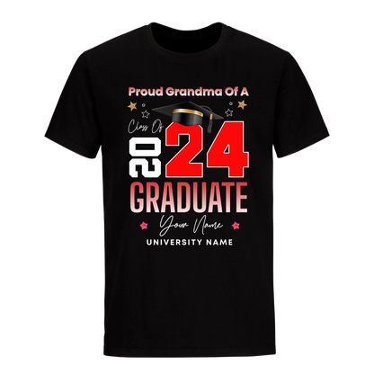 Proud Grandma Of A 2024 Graduate with Name Unisex Shirt D9