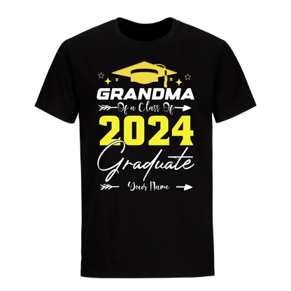 Proud Grandma Of A 2024 Graduate with Name Unisex Shirt D6