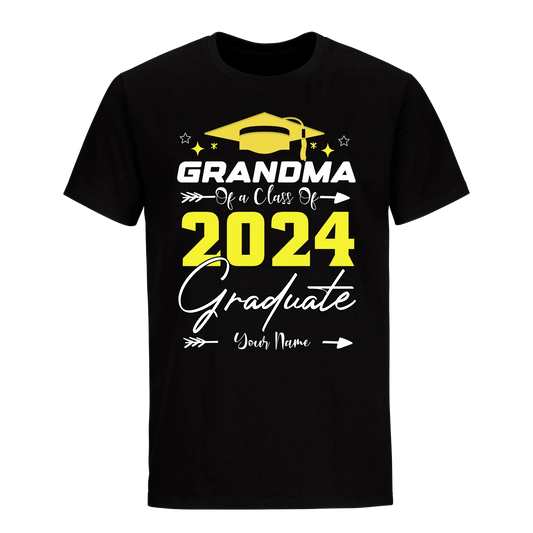 Proud Grandma Of A 2024 Graduate with Name Unisex Shirt D6