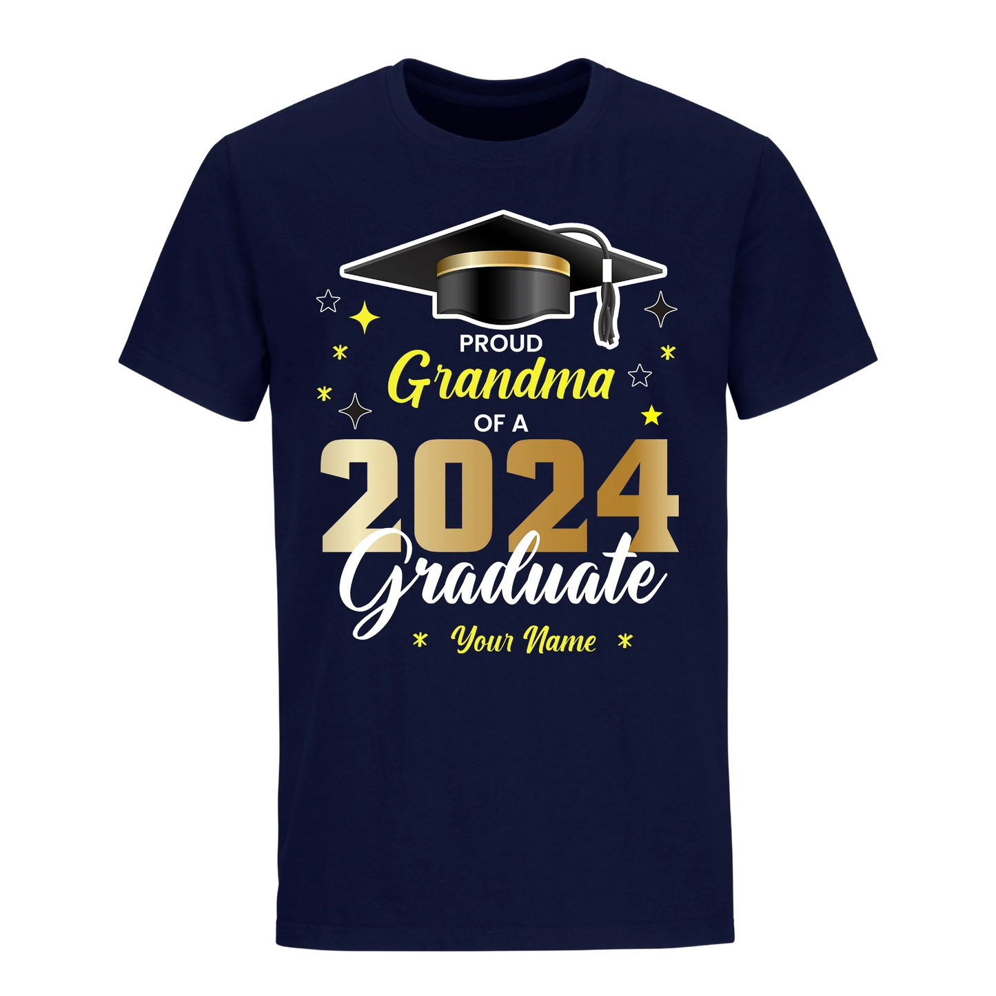 Proud Grandma Of A 2024 Graduate with Name Unisex Shirt D4