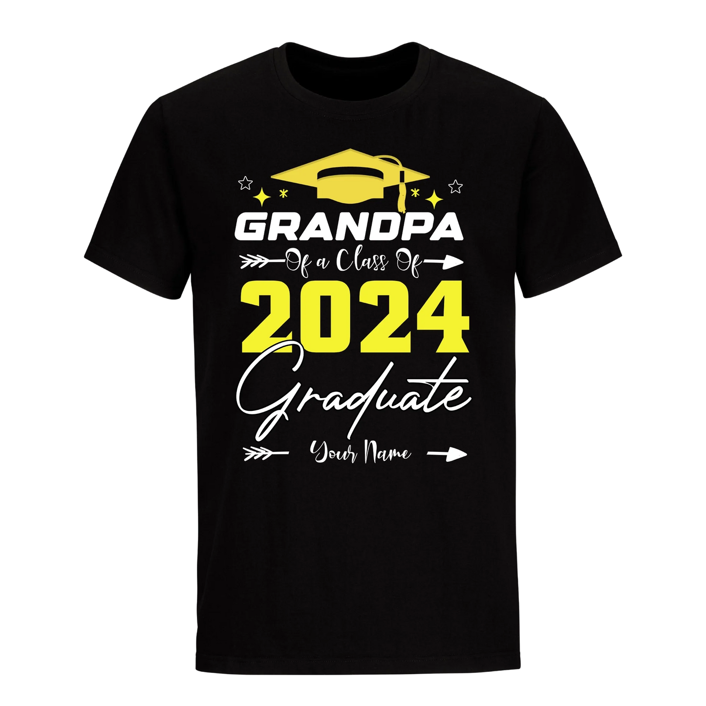 Proud Grandpa Of A 2024 Graduate with Name Unisex Shirt D6