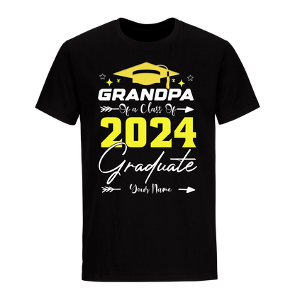 Proud Grandpa Of A 2024 Graduate with Name Unisex Shirt D6