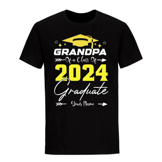 Proud Grandpa Of A 2024 Graduate with Name Unisex Shirt D6