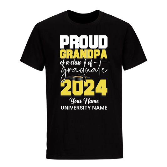 Proud Grandpa Of A 2024 Graduate with Name Unisex Shirt D5