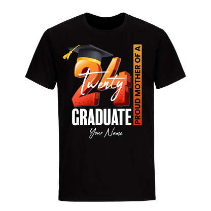 Proud Mother Of A 2024 Graduate with Name Unisex Shirt D2