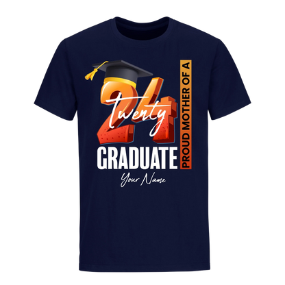 Proud Mother Of A 2024 Graduate with Name Unisex Shirt D2