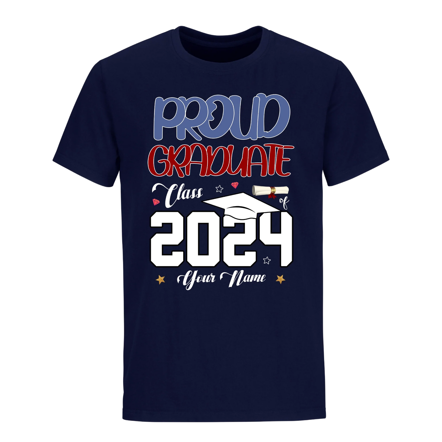 Proud Self Of A 2024 Graduate with Name Unisex Shirt D10