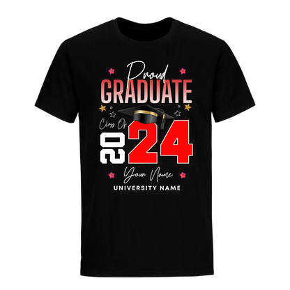 Proud Self Of A 2024 Graduate with Name Unisex Shirt D9