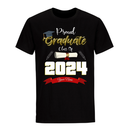 Proud Self Of A 2024 Graduate with Name Unisex Shirt D1