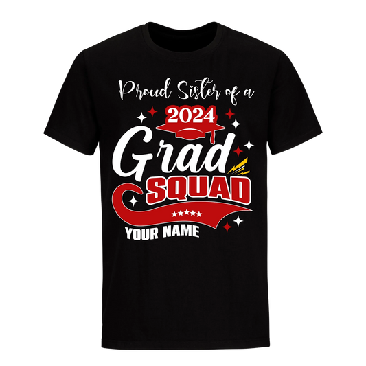 Proud Sister Of A 2024 Graduate with Name Unisex Shirt D3