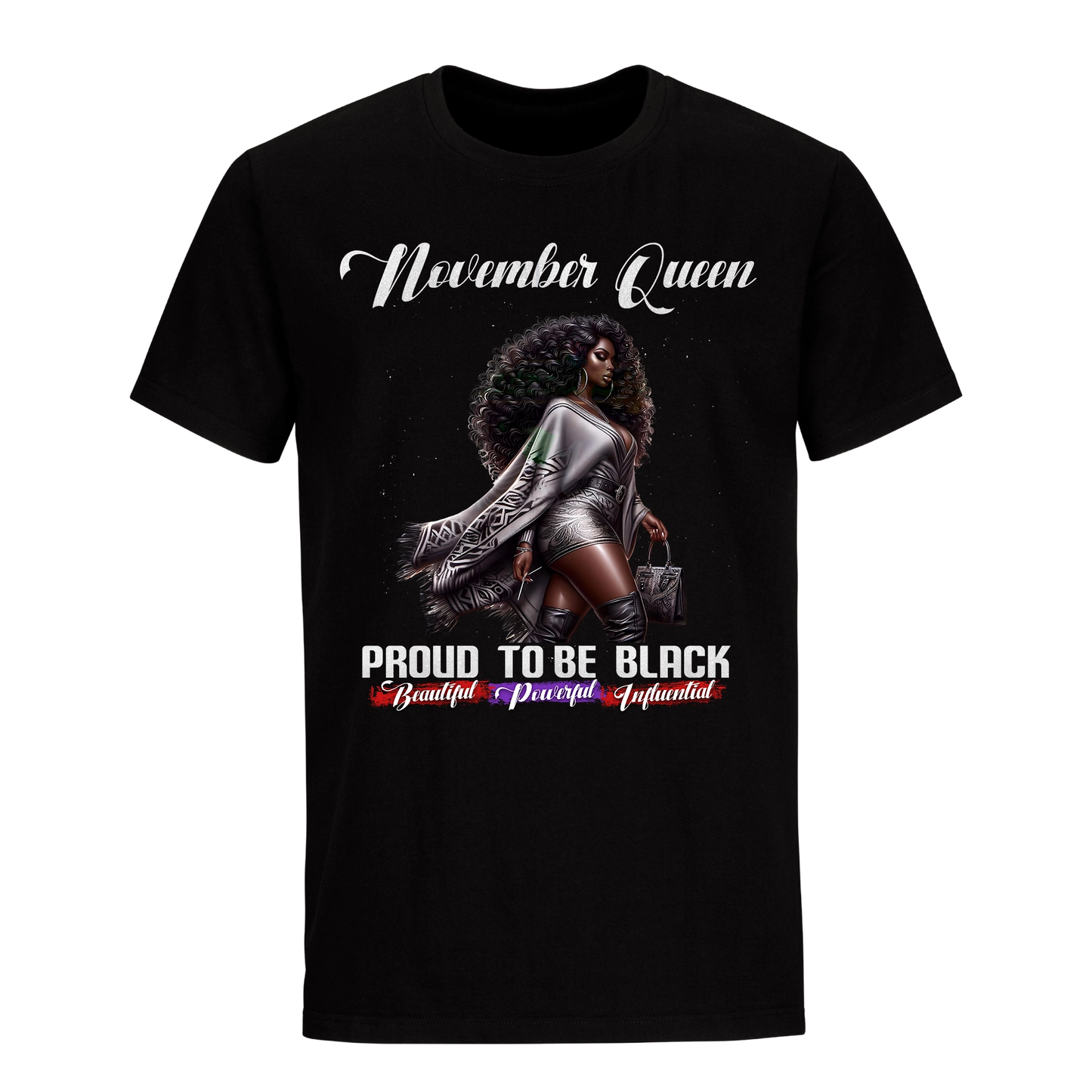 PROUD TO BE BLACK NOVEMBER QUEEN UNISEX SHIRT